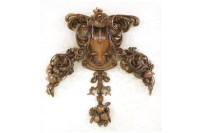 Lot 1133 - A walnut chimney crest