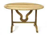Lot 1001 - A French chestnut folding 'vendange' or wine tasting table
