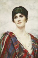 Lot 845 - E.... T.... (20th century
STUDY OF A YOUNG GIRL
Signed with a monogram l.l.