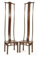 Lot 1153 - A pair of Chinese hardwood side chairs