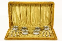 Lot 140 - An American cased silver salt set