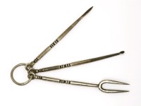 Lot 221 - Three silver cosmetic implements