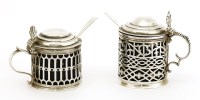 Lot 251 - Two George III pierced circular silver mustards