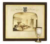 Lot 260 - Cricket interest: a presentation silver goblet
