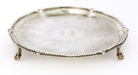 Lot 262 - A George III silver card tray