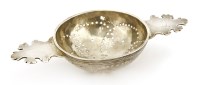 Lot 285 - A George I lemon strainer