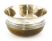 Lot 286 - A silver-mounted mazer