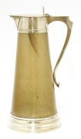 Lot 288 - A silver-mounted horn jug