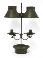Lot 453 - A Regency toleware adjustable candle stand with shades