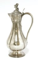Lot 297 - A silver claret jug
