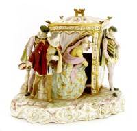 Lot 367 - A large Continental porcelain group