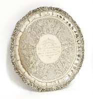 Lot 301 - An Irish William IV silver salver