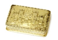 Lot 1 - A silver gilt castle top vinaigrette