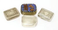 Lot 12 - Four silver vinaigrettes