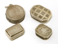 Lot 13 - Four small silver vinaigrettes