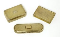 Lot 19 - Three silver gilt vinaigrettes
