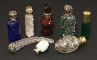 Lot 30 - Eight Victorian scent bottles
