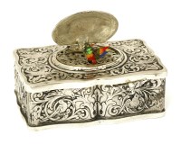 Lot 240 - A silver singing bird box