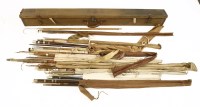 Lot 517 - Fishing: a canvas-covered rod box