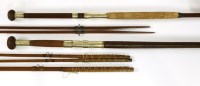 Lot 522 - Two Irish greenheart spliced salmon fly rods