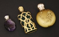 Lot 93 - Three 19th century scent bottles