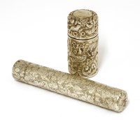 Lot 94 - Two Victorian silver scent bottles