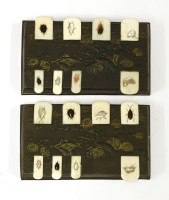 Lot 574 - A pair of Japanese Shibayama bezique markers
