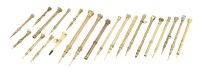 Lot 145 - Twenty-two gilt metal propelling pencils