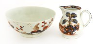 Lot 349 - A rare Vauxhall sparrow beak jug and bowl