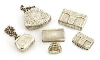 Lot 38 - Five silver vinaigrettes:
Birmingham 1818