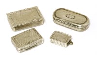 Lot 35 - Four silver vinaigrettes
