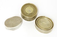Lot 37 - Three George III silver vinaigrettes