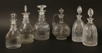 Lot 391 - Five decanters