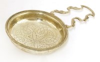 Lot 156 - A George III silver single handle lemon strainer
