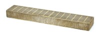 Lot 164 - A narrow rectangular silver and gold inlaid box