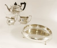 Lot 187 - A white metal fruit bowl