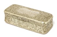 Lot 43 - A Victorian silver snuff box