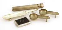 Lot 55 - A collection of silver smoking related items