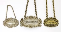 Lot 116 - An early 19th century silver wine label
