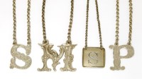 Lot 118 - A pair of Victorian silver wine labels