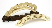 Lot 603 - Two Japanese ivory carvings