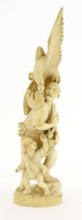 Lot 613 - A Japanese ivory okimono
