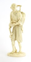 Lot 630 - A Japanese ivory okimono