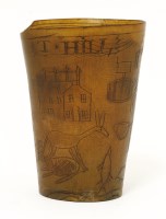 Lot 487 - A horn beaker
