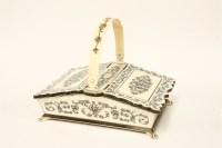 Lot 424 - A Vizagapatam ivory and horn sewing casket