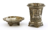 Lot 244 - A Continental white metal vase