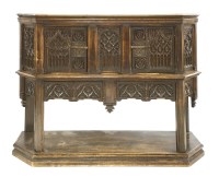 Lot 902 - A French oak and walnut buffet