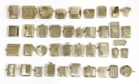 Lot 330 - A collection of forty snuff boxes and vesta cases