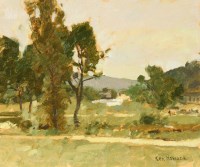 Lot 1168 - Ken Howard RA (b.1932)
A WOODED LANDSCAPE 
Signed l.r.