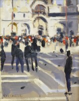 Lot 1170 - Ken Howard RA (b.1932)
FIGURES IN ST MARK'S SQUARE